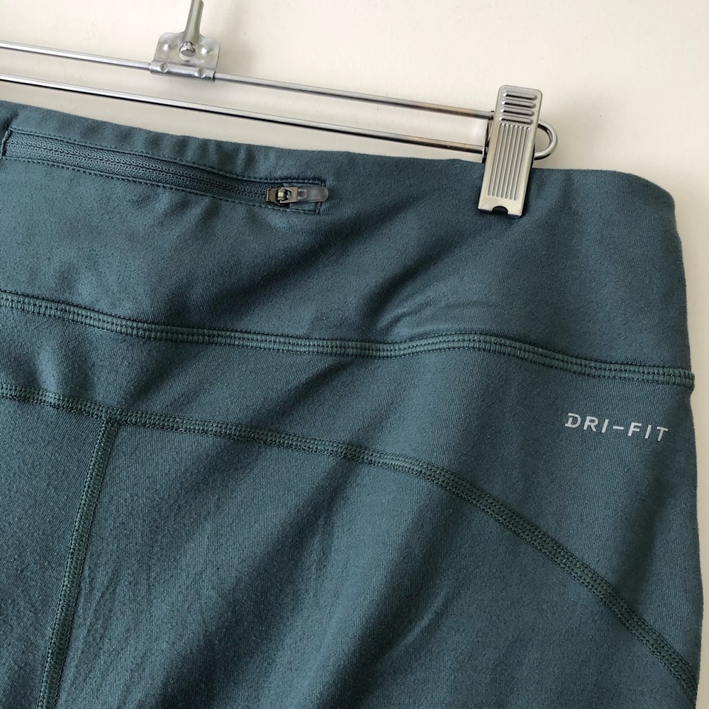 Nike Dri-fit Green Cropped Running Yoga Leggings - Picture 7 of 7